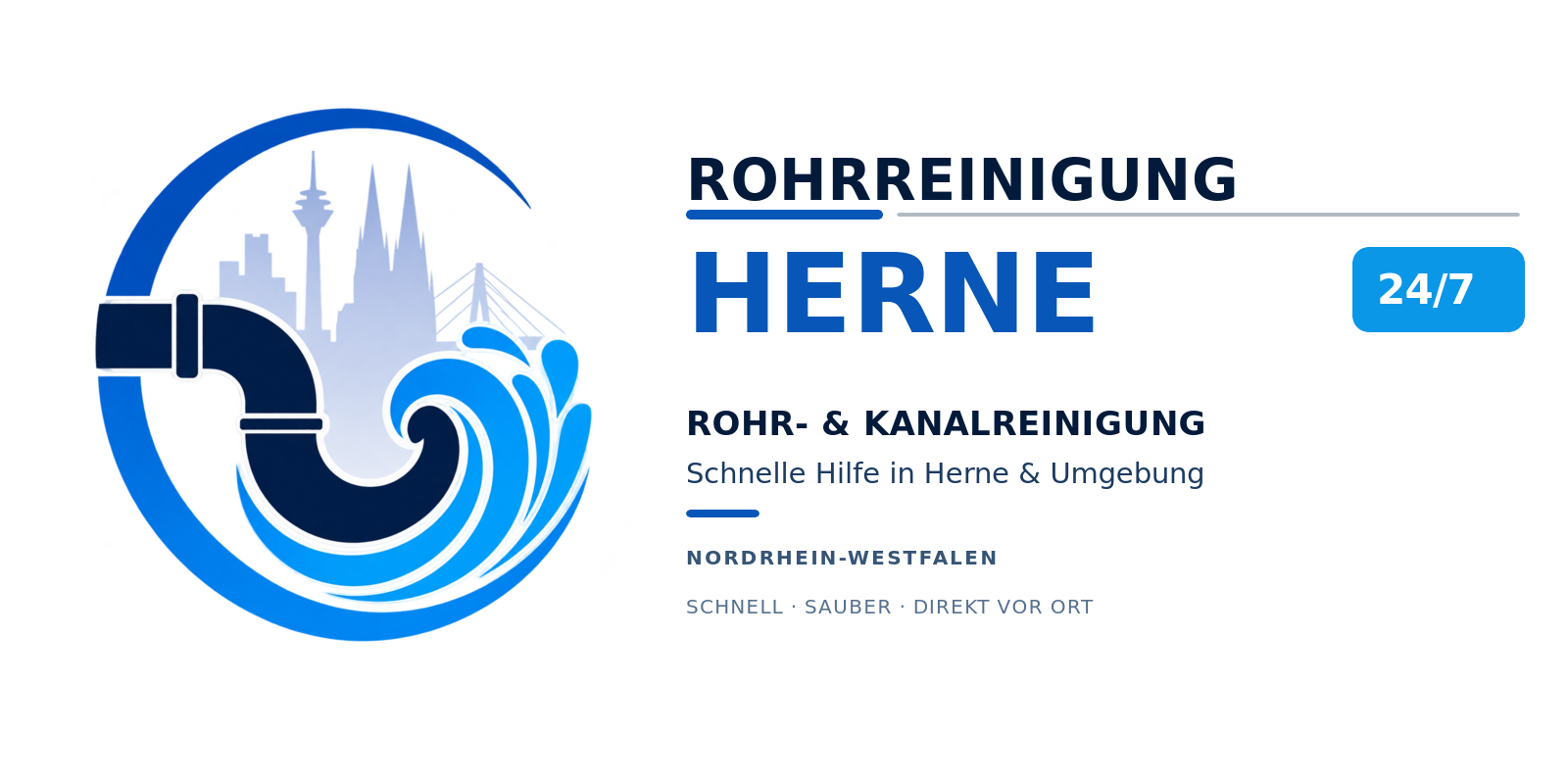 Herne Rohrreinigung Kanalreinigung Notdienst Logo